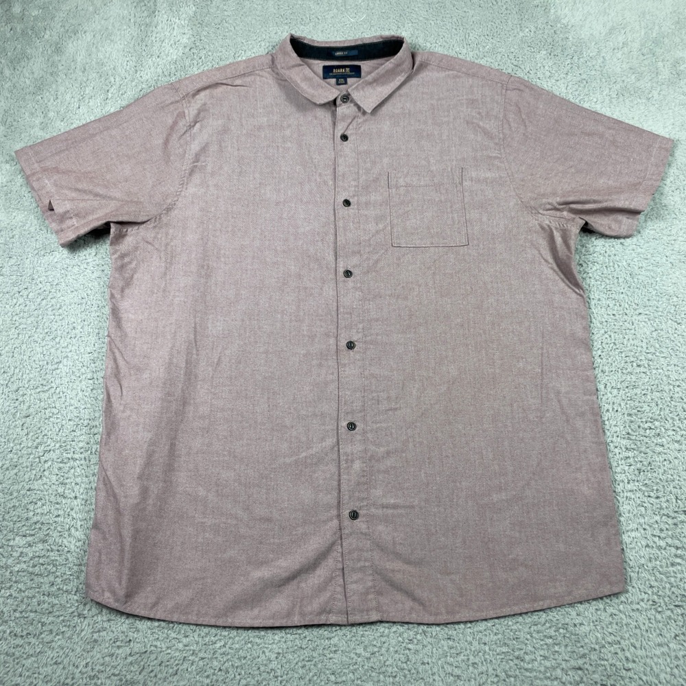 Roark Button Down Shirt Men XXL Mauve Short Sleeve Preppy Artifacts of Adventure